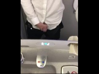 Suit Supplicant Handjob Adjacent To Toilet